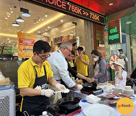 Cập nhật không khí ăn thử tại Gofood Ngọc Lâm